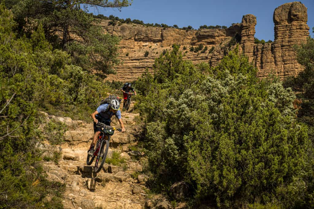 steep rocky trail with the Huevo Morano