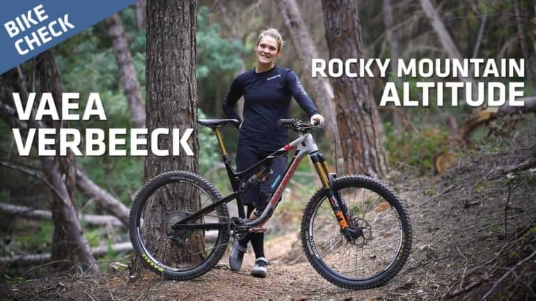 video of vaea verbeeck expalining her bike setup